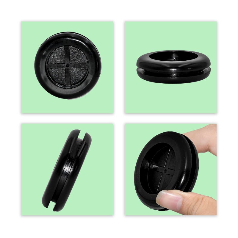 Flyshop Black 38mm 1-1/2" Rubber Grommet, 30mm 1-3/16" ID, Hole Grommets Synthetic Rubber Wire Protection Firewall Hole Plug, Round, Double-Sided, 4-Pack - Image 4